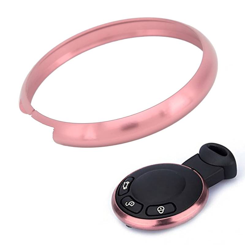 Abdeckung für Schlüsselanhänger, Akozon Aluminium Smart Abdeckung für Schlüsselanhängerring Ersatz für Mini R55 R56 R57 R58 R59 R60(Pink) von Akozon