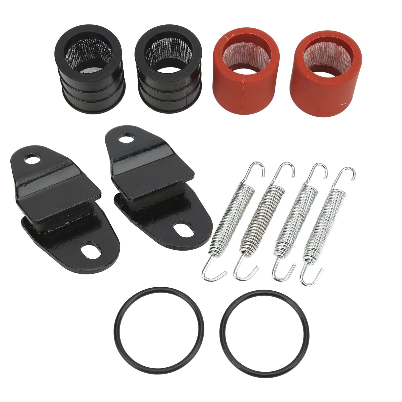 12-teilige Schalldämpfer-Halterungen, Gelenkdichtungs-Federstreben-Kit 2GU-14771-00-00 Ersatz für BANSHEE 350 YFZ350 LE SE SP Gummi und Metall Motorradzubehör 12-teilige Schalldämpfer-Halterungen, Gelenkdichtungs-Federstreben-Kit 2GU-14771-00-00 Ersatz für BANSHEE 350 YFZ350 LE SE SP Gummi und Metall Motorradzubehör von Akozon