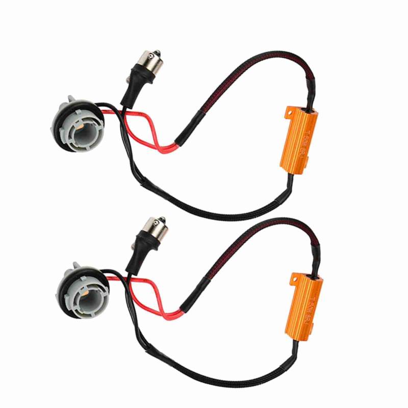 Akozon 2PCS Lastwiderstand Kabelbaum für LED-Blinkerlichter 1156 7506 P21W Vorverdrahtetes Plug-and-Play von Akozon