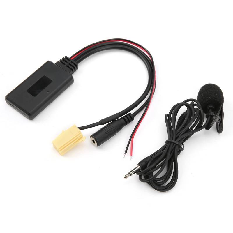 Akozon Vloermat Grande Punto, AUX Bluetooth Adapter Bluetooth 5.0 AUX-Kabeladapter Freisprecheinrichtung Mikrofon Bluetooth AUX Adapte Audiokabel mit Mikrofon Auto AUX Kabel für FIAT 500/für Gran von Akozon
