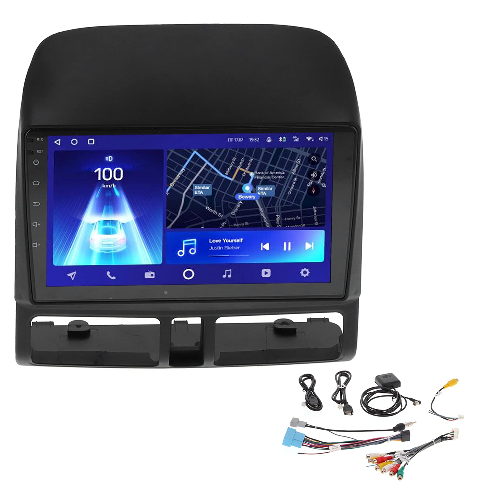 Akozon Auto-Multimedia-Player, 9-Zoll-Auto-Navigator-Display GPS-Navigation für Android10.0 Bluetooth 4.0 Touchscreen Für CRV 2001-2006(2+32G) von Akozon
