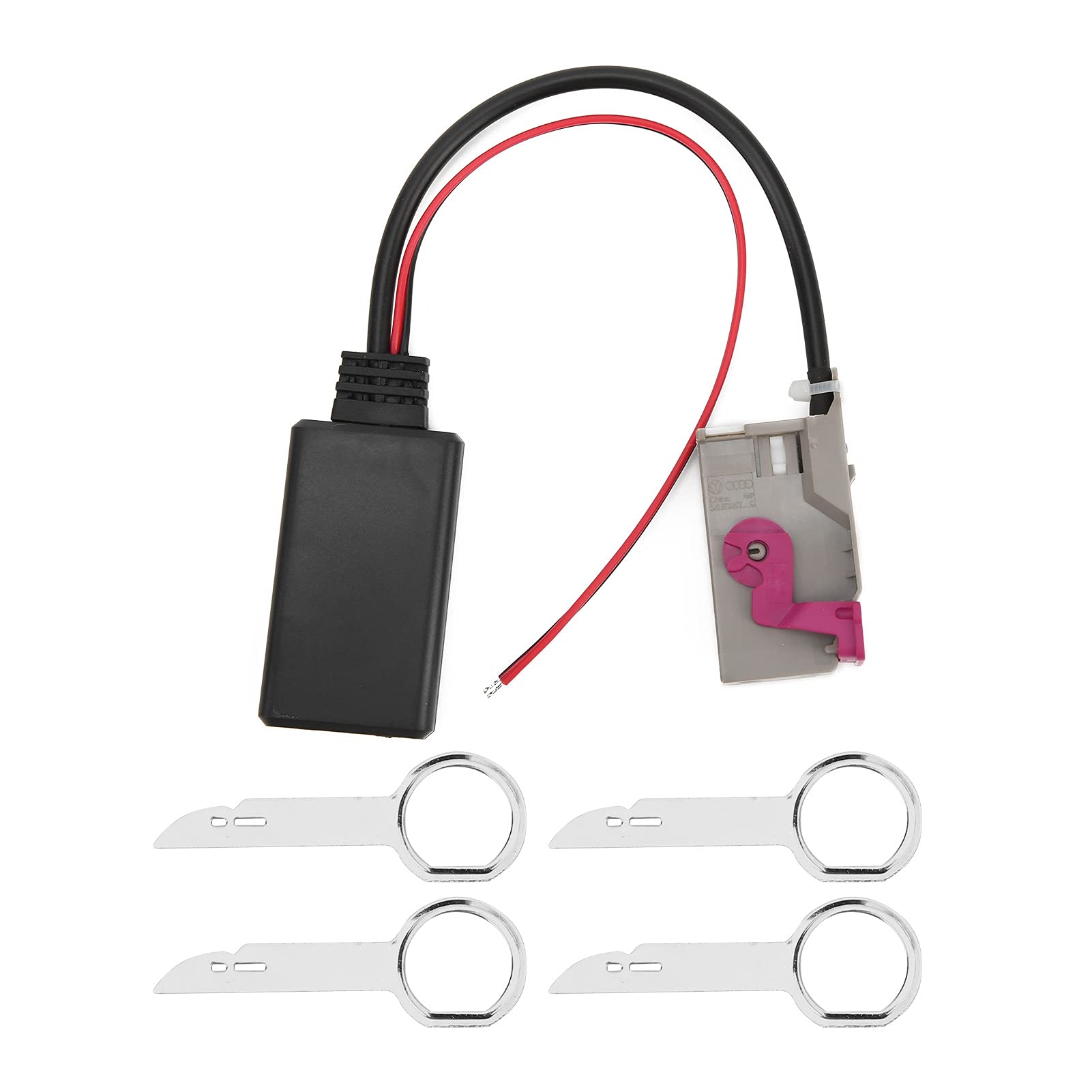 Akozon Rns-e Bluetooth AUX-IN-Adapter, 12-V-Auto-Bluetooth-Modul AUX-IN-Kabel Drahtloser Audioadapter für A3 A4 A6 A8 TT R8 RNS-E-Navigation von Akozon