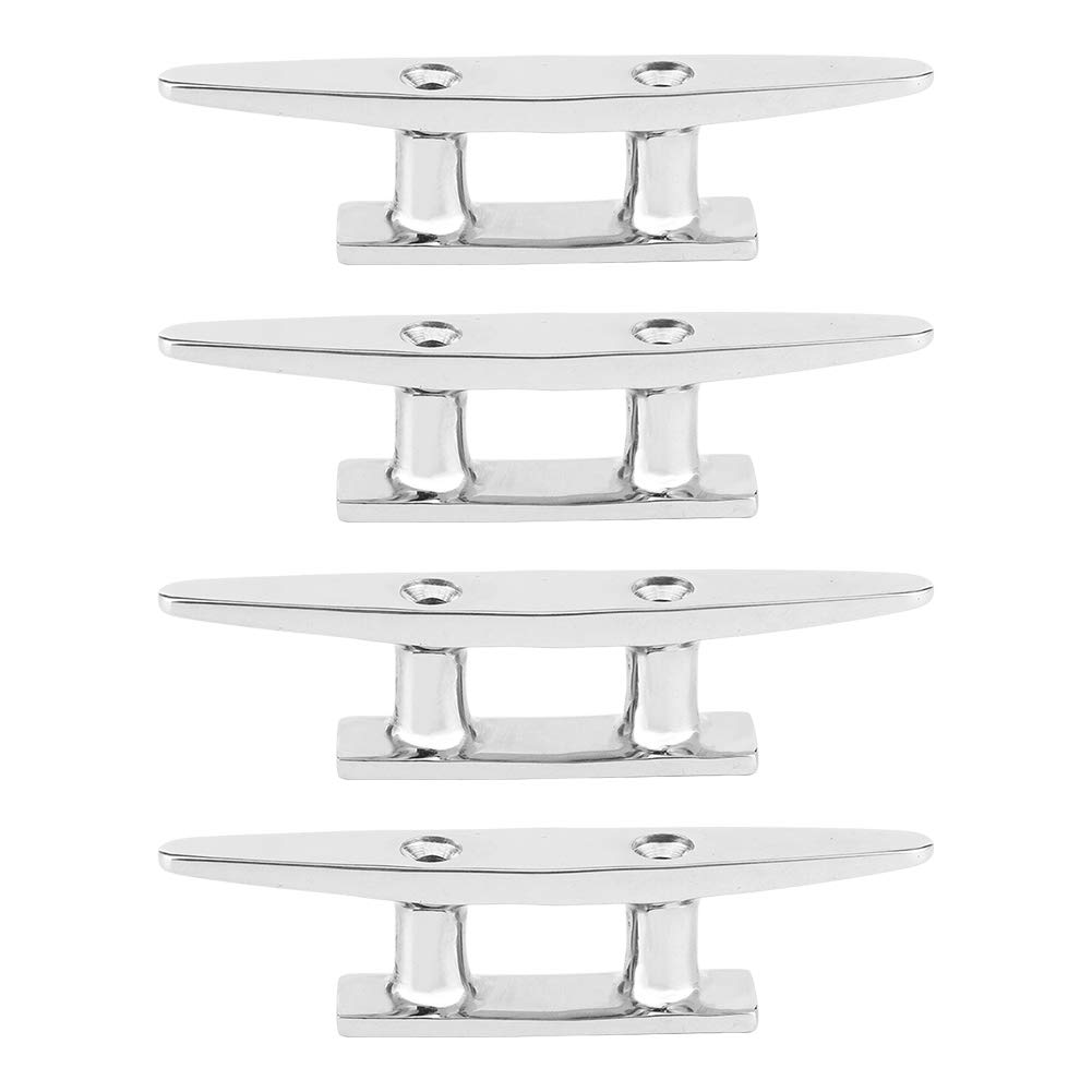 Akozon Bootsklampe, 4Pcs 100mm/3.9in Edelstahl Bootsdock Deck Festmacherseil Klampe Zubehör für Bootsklampe Edelstahl Bootsklampe Bootsanlegeklampe Marine Klampe Bootsdockklampe Boot Flip Up Klampe Do Akozon Bootsklampe, 4Pcs 100mm/3.9in Edelstahl Bootsdock Deck Festmacherseil Klampe Zubehör für Bootsklampe Edelstahl Bootsklampe Bootsanlegeklampe Marine Klampe Bootsdockklampe Boot Flip Up Klampe Do von Akozon