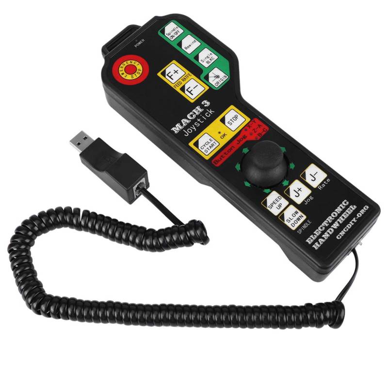Akozon CNC-Handrad-Impulsgenerator CNC-Graviermaschine manuelle Steuerung USB-Ersatzanschluss 6-Achsen-Steuerung Passend für CNC-Zubehör für kleine Graviermaschinen Zubehör von Akozon