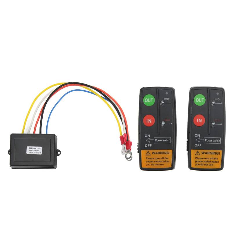 Akozon Drahtloses Winden-Fernbedienungs-Kit 75 Fuß Reichweite 12 V 24 V Hohe Empfindlichkeit Universal für Auto ATV LKW 379521011 von Akozon