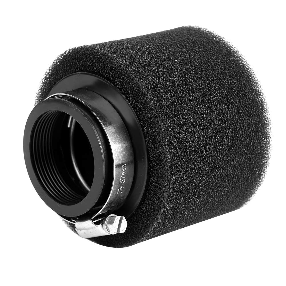 Akozon Filter Air Pod Intake Luftfilter Clamp Gummi Universal Luftfilter Doppelschicht Stahl Filter für Motorrad Pit Dirt ATV 50ccm / 110ccm / 125ccm / 140ccm / 150ccm / 160ccmSchwarz (48MM) von Akozon