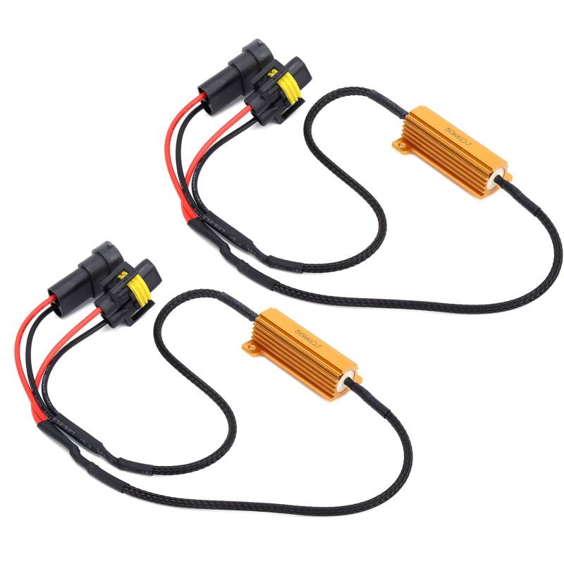 Akozon LED Decoder, 2Pcs 50W 6Ω H11 H8 H9 H27 880 881 LED Lastwiderstand Canbus Error Canceller für Scheinwerfer Tagfahrlicht von Akozon
