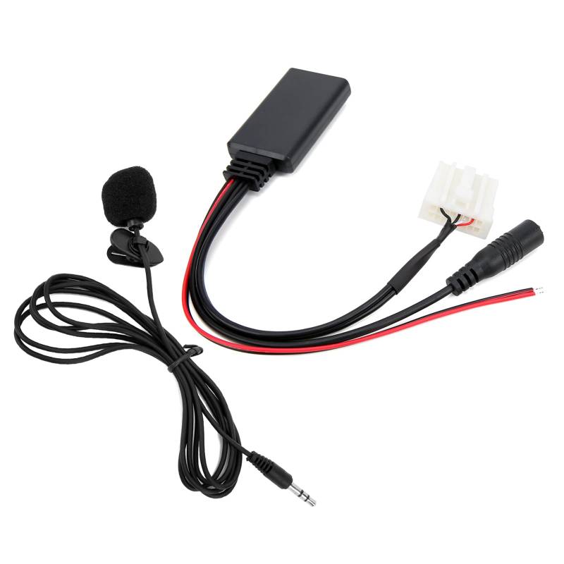 Akozon Mikrofonadapter, Bluetooth 5.0 Auto Mikrofonadapter 150cm Länge Auto Auxiliary Audio Kabel für Mazda 2/3/5/6/MX5/RX8 2006 Bis Aufwärts von Akozon