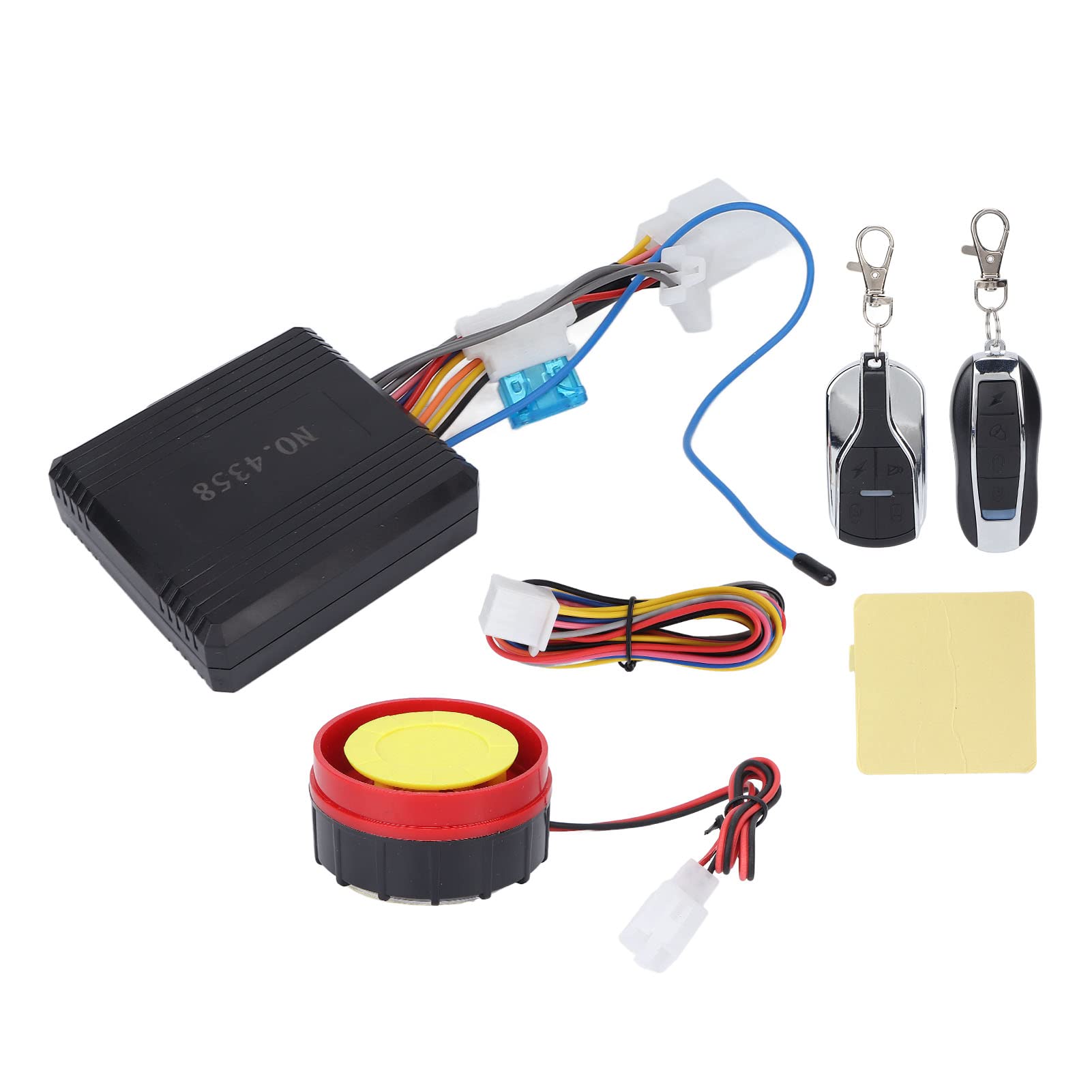 Akozon Motorrad-Alarmanlage, Sprechendes Motorrad-Alarm-Anti-Diebstahl-System-Kit mit Sprachausgabe-Warnung mit Einweg-Fernbedienungsschlüssel Akozon Motorrad-Alarmanlage, Sprechendes Motorrad-Alarm-Anti-Diebstahl-System-Kit mit Sprachausgabe-Warnung mit Einweg-Fernbedienungsschlüssel von Akozon