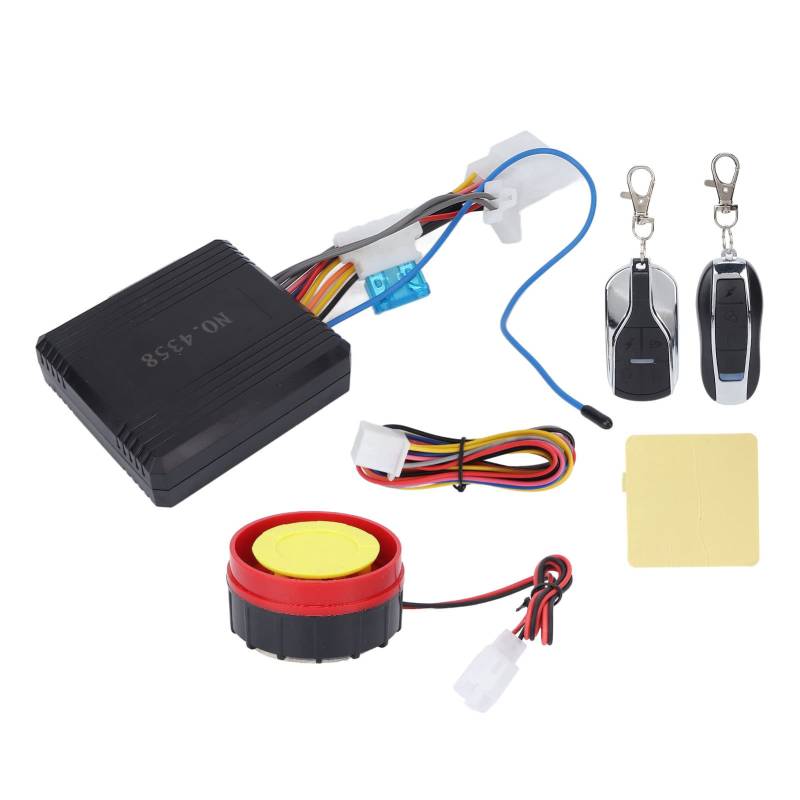 Akozon Motorrad-Alarmanlage, Sprechendes Motorrad-Alarm-Anti-Diebstahl-System-Kit mit Sprachausgabe-Warnung mit Einweg-Fernbedienungsschlüssel von Akozon