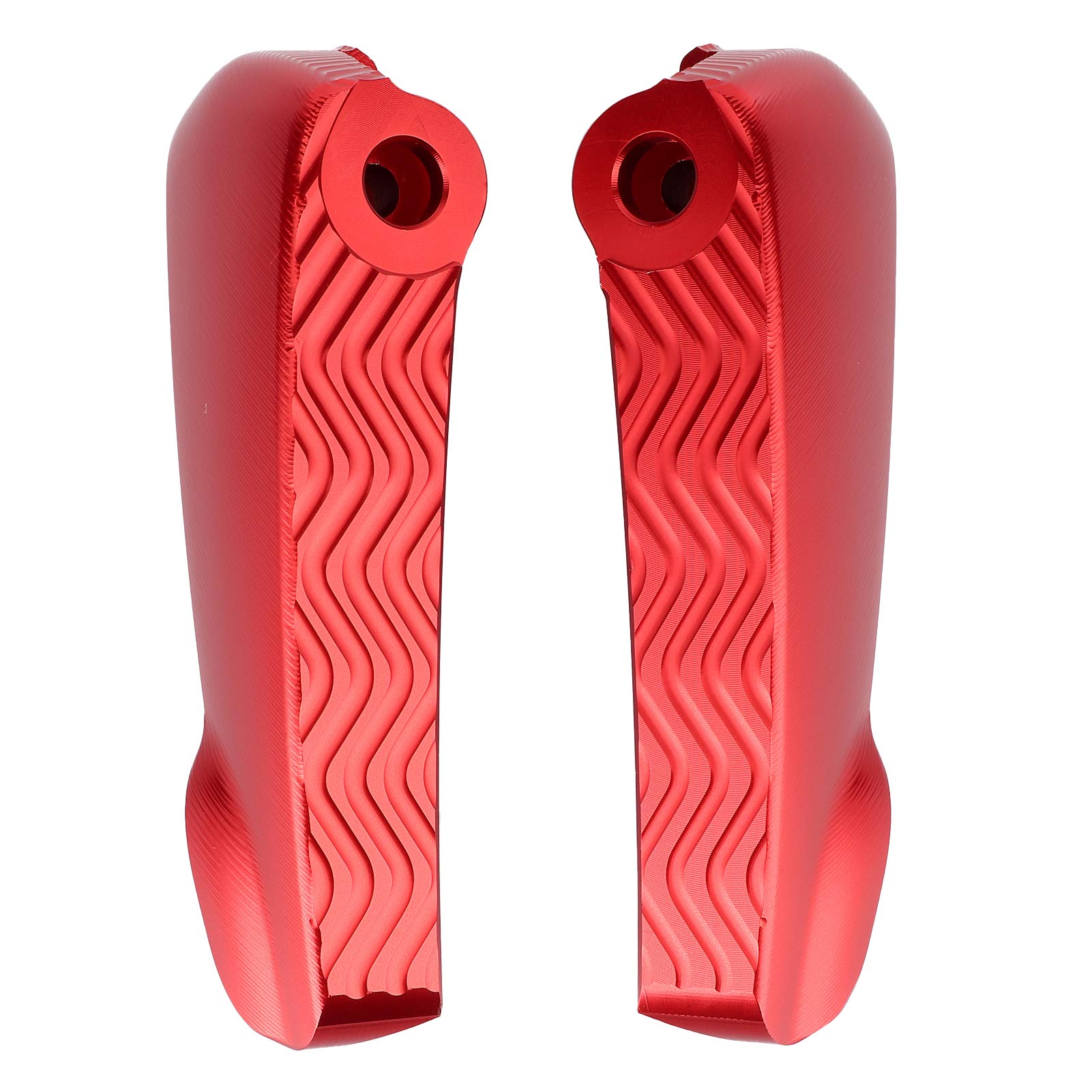 Akozon Paar hintere Fußrasten Pedal Pad Motorrad klappbare Fußstütze Passend für Vespa GT/GTS/GTV(rot) von Akozon