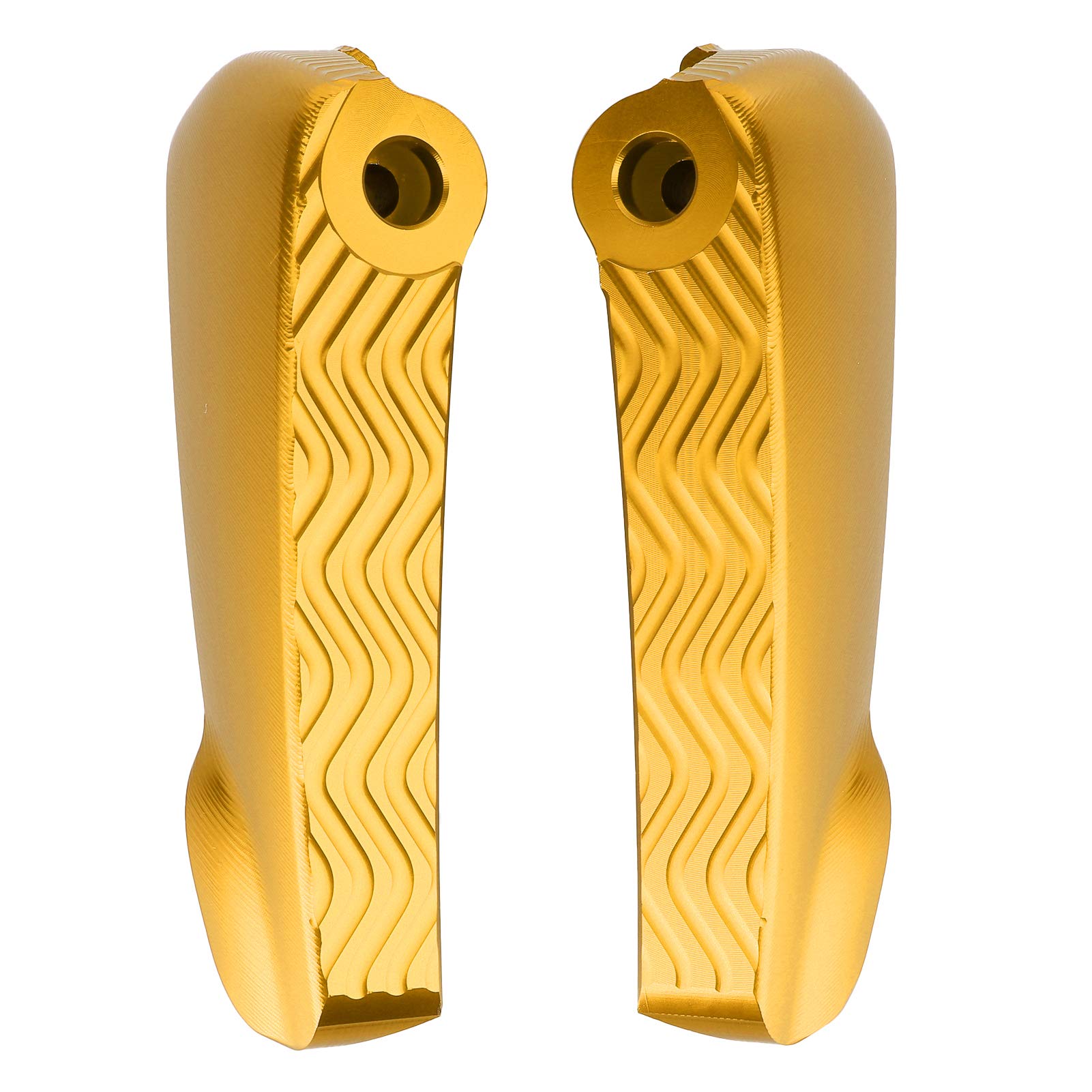 Akozon Paar hintere Fußrasten Pedal Pad Motorrad klappbare Fußstütze Passend für Vespa GT/GTS/GTV(Gold) von Akozon