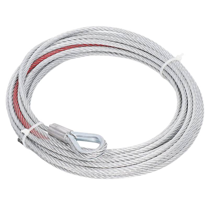 Akozon Winden, 4500LBS Windenkabel Drahtseil Edelstahlseil 5,5 Mm Durchmesser 10 M Länge für Universelle Zugwinden von Akozon