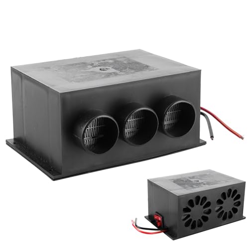 Chaufrette 12 Volt, Akozon Windschutzscheibenentfroster, 12V 600W Auto Heizung 3 Loch Tragbare Winter Heizung Wärmer Windschutzscheibe Defroster Nebel Entfernen Universal für alle Arten Autos von Akozon