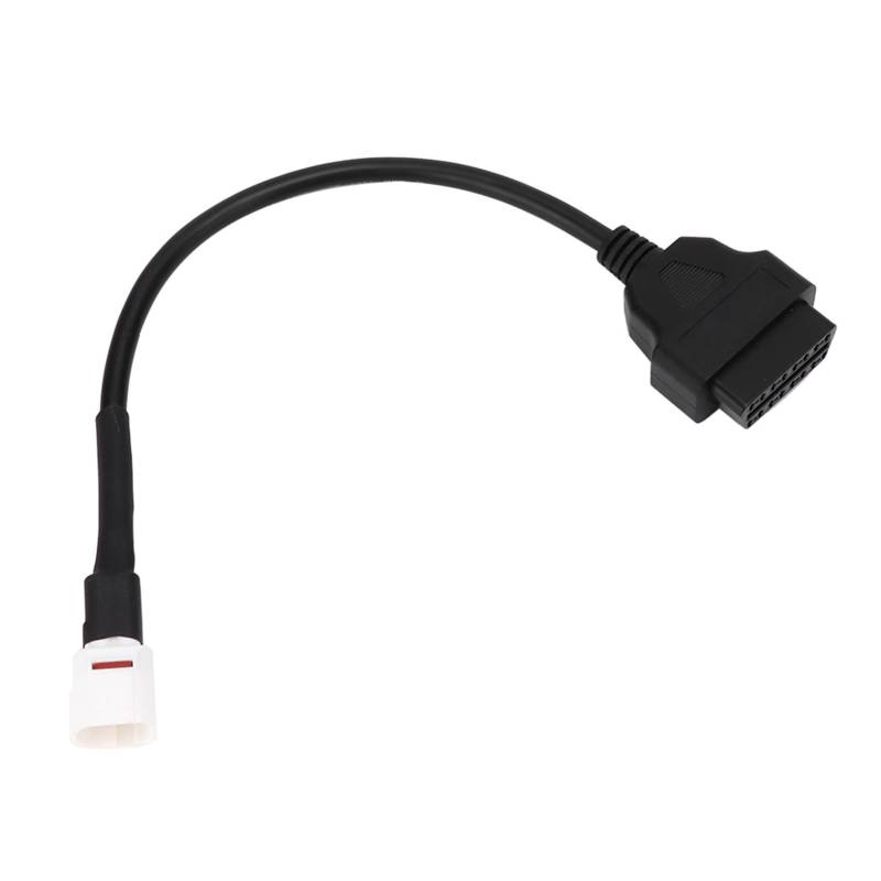 Akozon OBD2-Adapter, 4-polig auf 16-OBD2-Adapter für, 4-poliger für Kawasaki-Stecker OBD2-Motorrad-Adapter von Akozon
