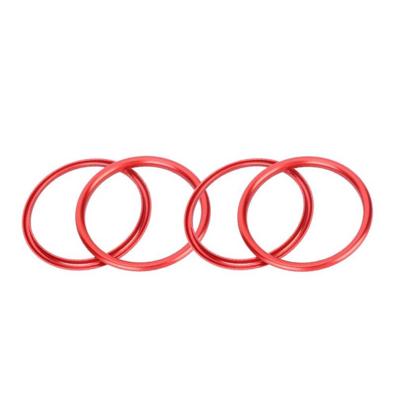 A1 Zubehör, 4 Stücke Auto Innen Air Vent Outlet Covr Trim Dekorative Ring Aluminium Legierung Fit für A1 Automotive Innen von Akozon