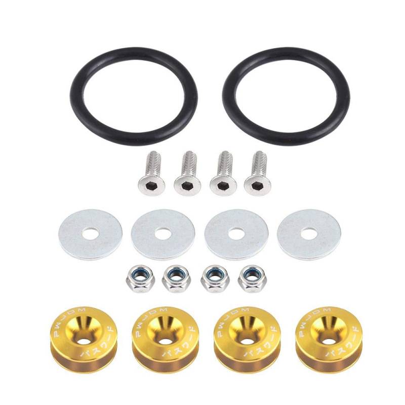 Auto Aluminiumlegierung Unterlegscheibe Schraube Motorraum Dress Up Kit Schnellverschluss(08) von Akozon