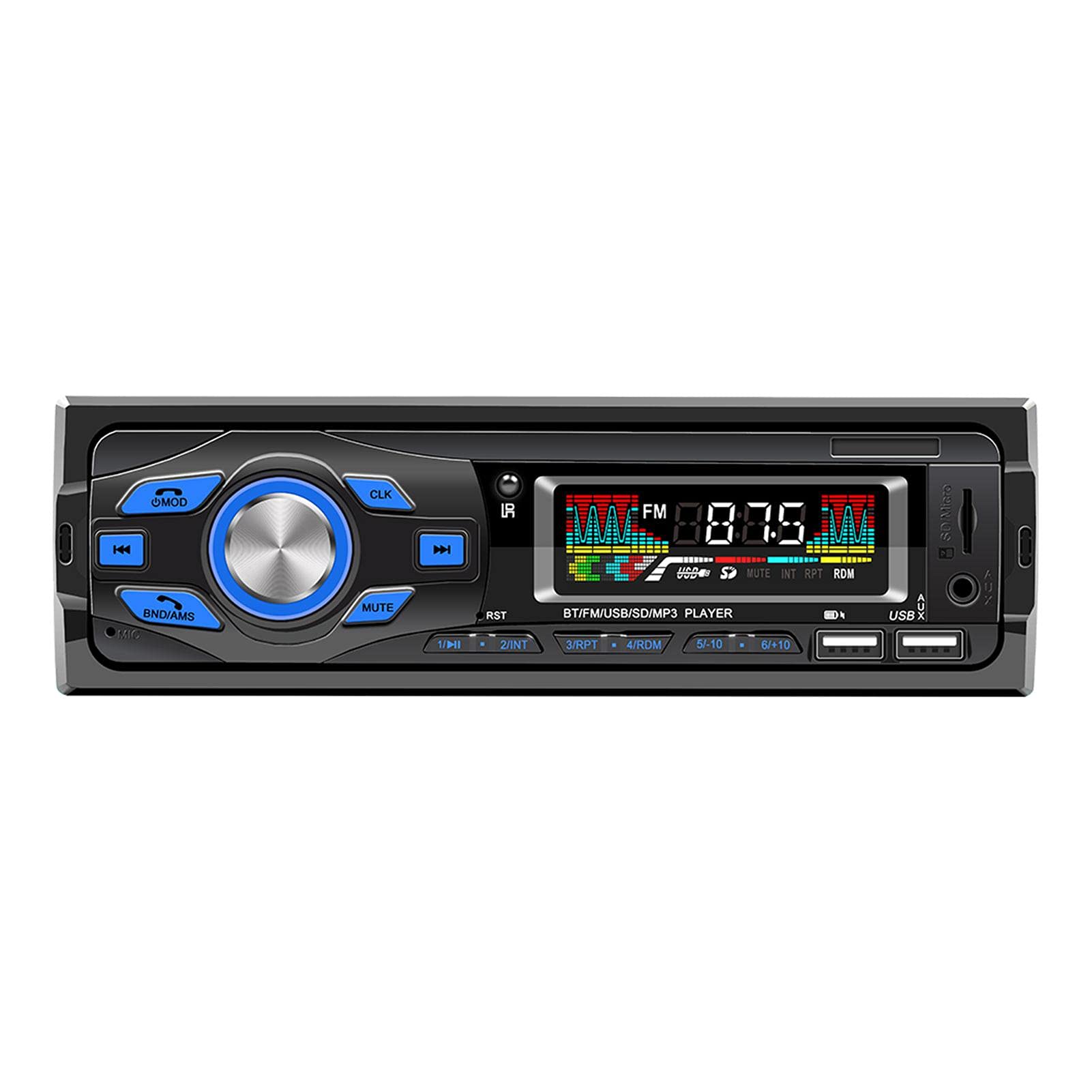 Auto MP3 Player, 12V Auto Player 1 DIN Bluetooth Auto MP3 Player mit Freisprecheinrichtung Stereo Sprachsteuerung FM Radio Handy mit SD USB AUX von Akozon