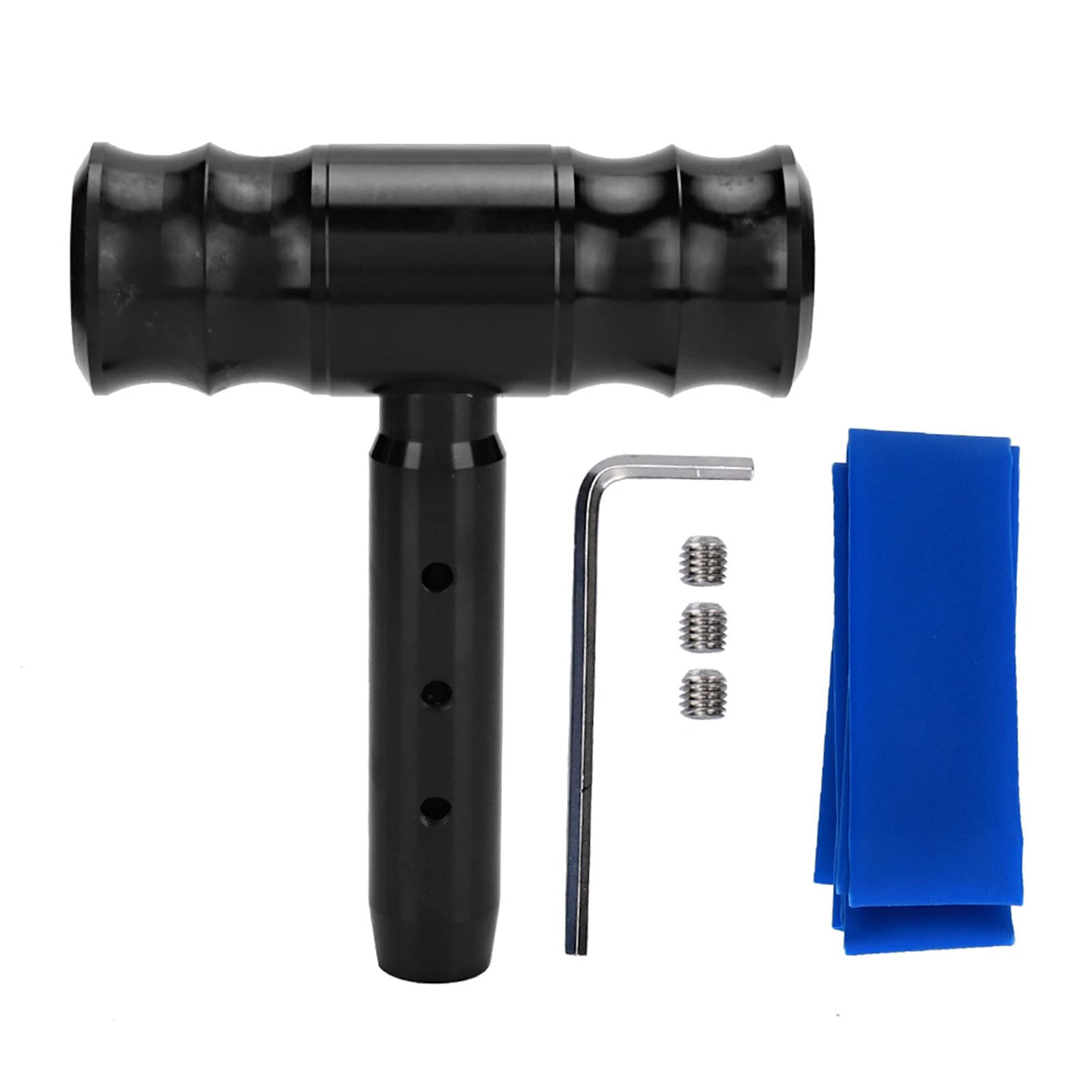 Auto Schaltknauf | 0,47 Zoll schwarze Schraube Aluminiumlegierung Auto modifiziert Flugzeug Joystick T-Griff Schaltkopf Schaltknauf Universal von Akozon