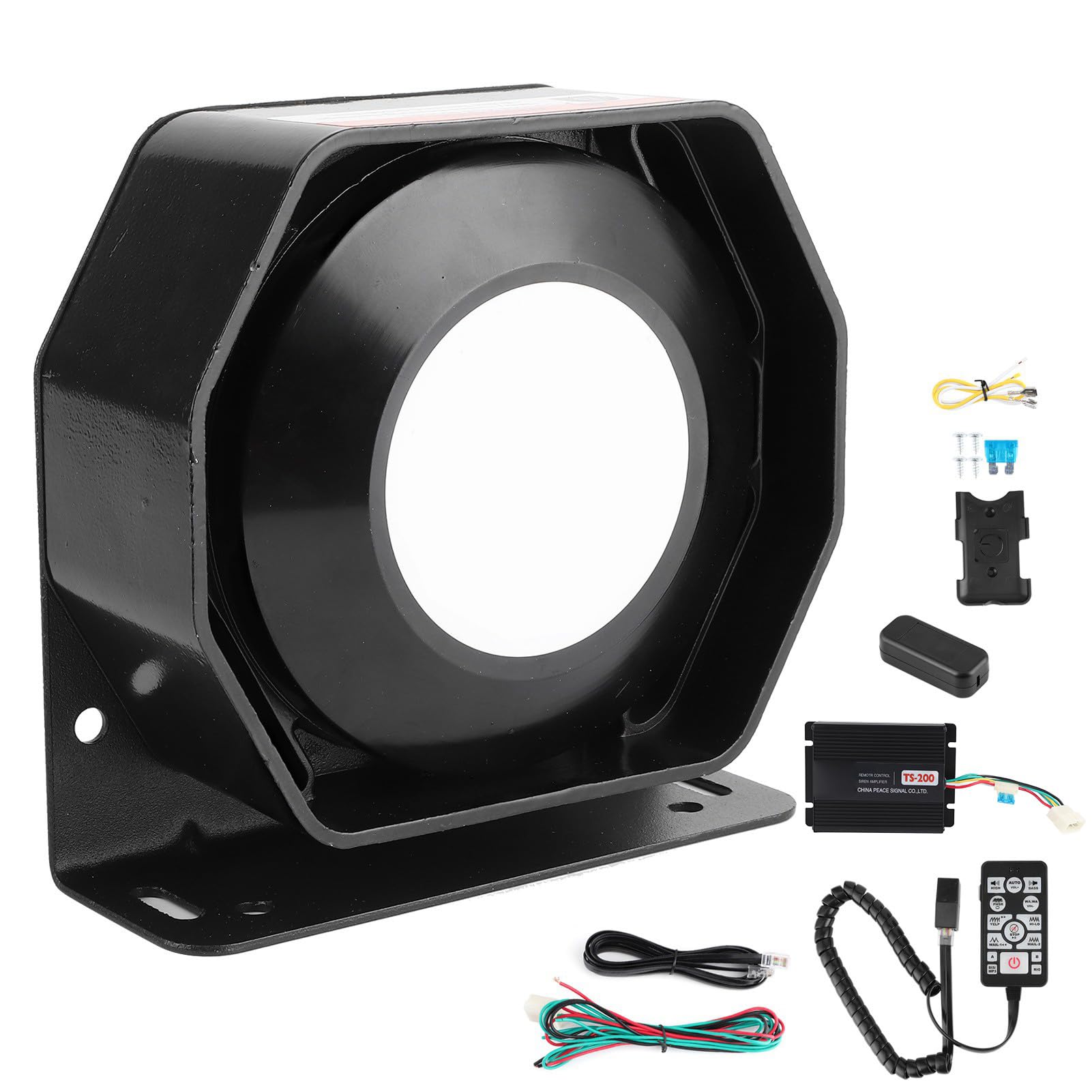 Auto Siren, Akozon Universal ABS Waterdichte Auto 200W 130DB Luidspreker alarm Auto Siren, Akozon Universal ABS Waterdichte Auto 200W 130DB Luidspreker alarm von Akozon