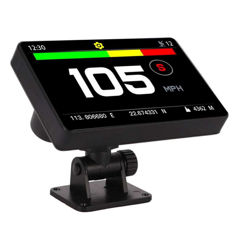 Auto Smart HUD Display Dashboard Heads-Up Windschutzscheibe Tacho Müdigkeit Fahren Alarm GPS Kompass Spannungs Messung von Akozon