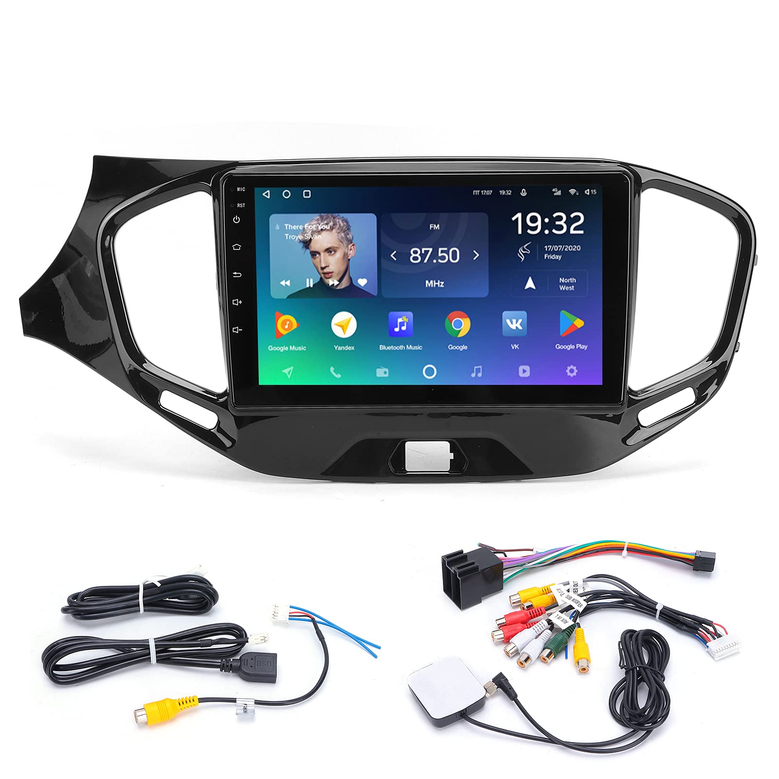 Auto-Spieler, Autoradio Radio Multimedia GPS Bluetooth Auto-Multimedia-Player Ersatz für LADA Vesta Cross Sport 2015-2020 von Akozon
