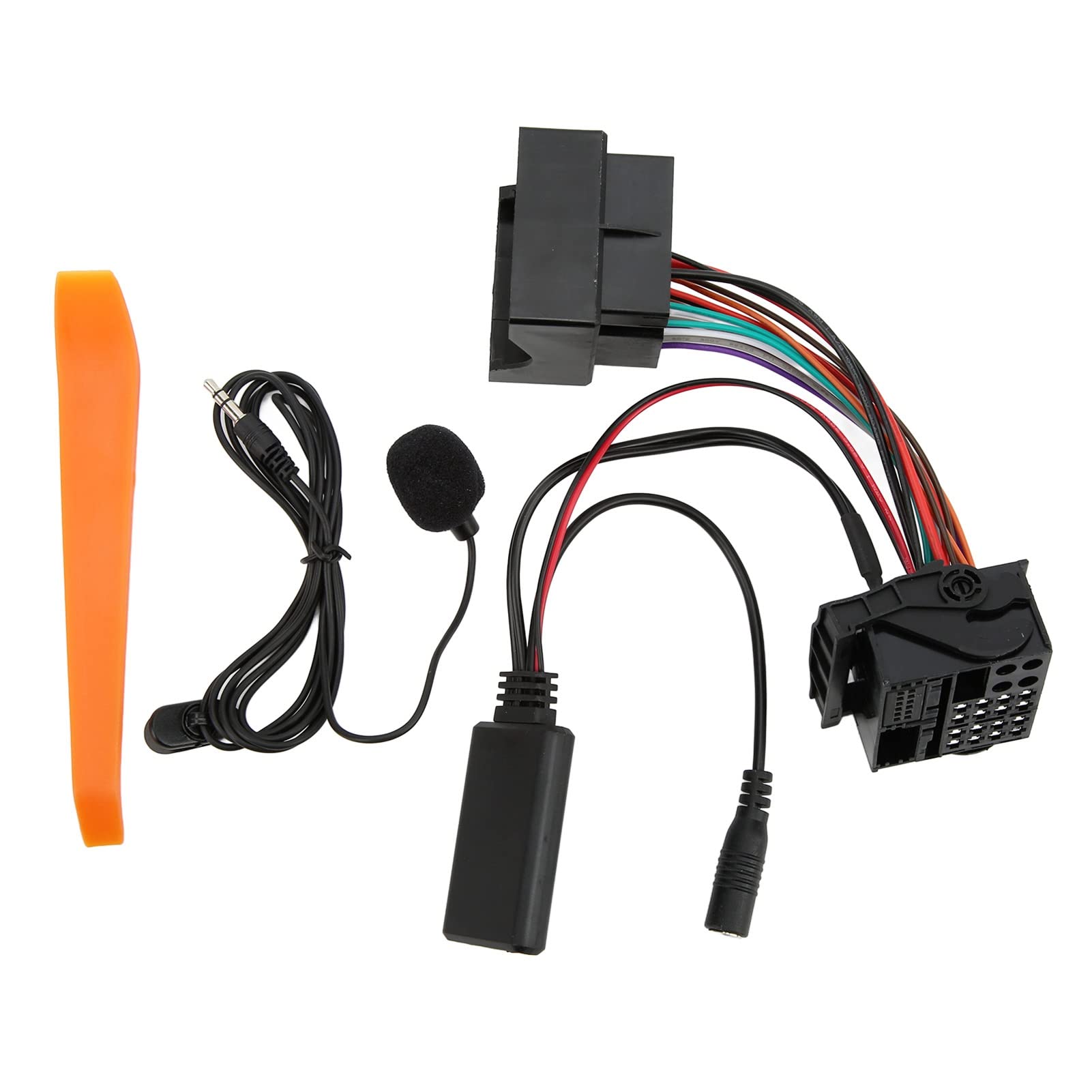 Akozon Bluetooth Car Kit, 12Pin AUX Adapter, 12Pin Bluetooth 5.0 AUX Audio Adapter mit Freisprechmikrofons Auto-Stereo-Kabel für CD30 Mp3 CDC40 CD70 DVD90 von Akozon