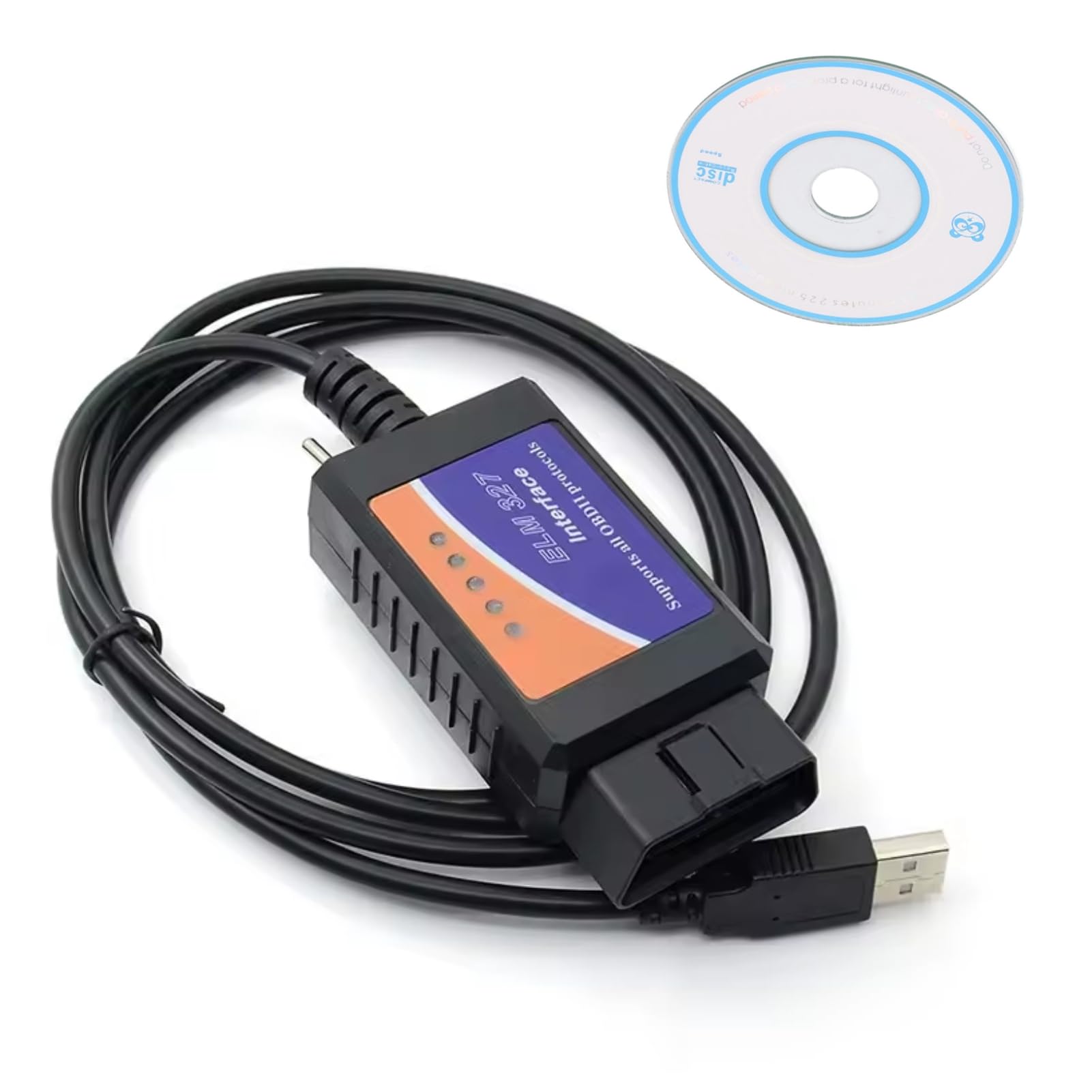 Diagnose-Scan-Tool, Auto-Diagnose-Tool für ELM327 PIC18F25K80 FTDI mit CD-Unterstützung OBD2-Protokollersatz für Focus von Akozon