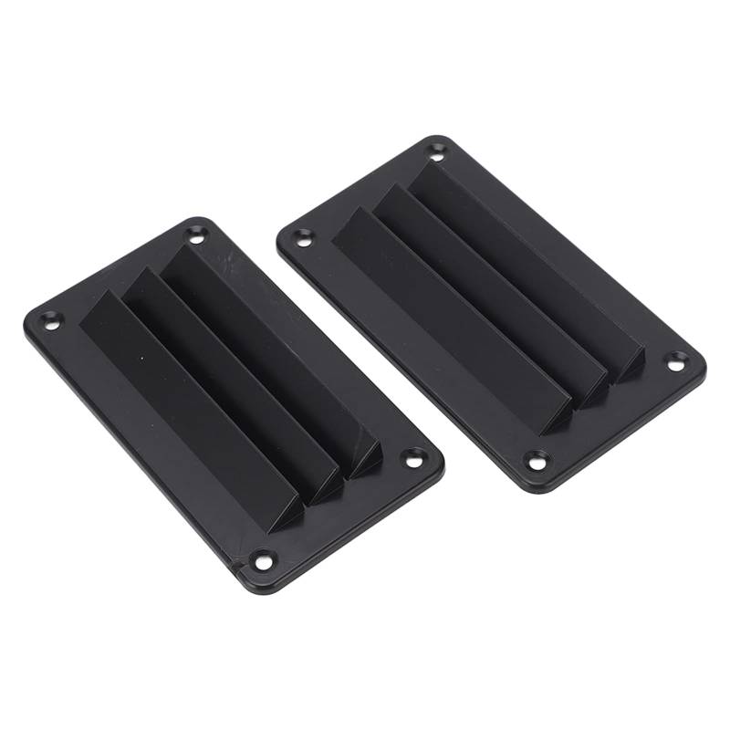 Akozon Lüftungsgitter für Wohnmobile, 2pcs RV-Lüftungen Professioneller Lüftungsauslass für Bad und Büro Mesh-Gitter für Boot, Yacht, Zuhause (Schwarz) von Akozon
