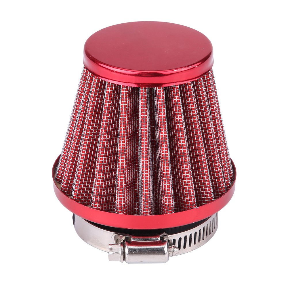 Luftfilter Motorrad 44mm Luftfilter für Gy6 150cc ATV Quad 4 Wheeler Go Kart Buggy Roller Moped(rot) von Akozon