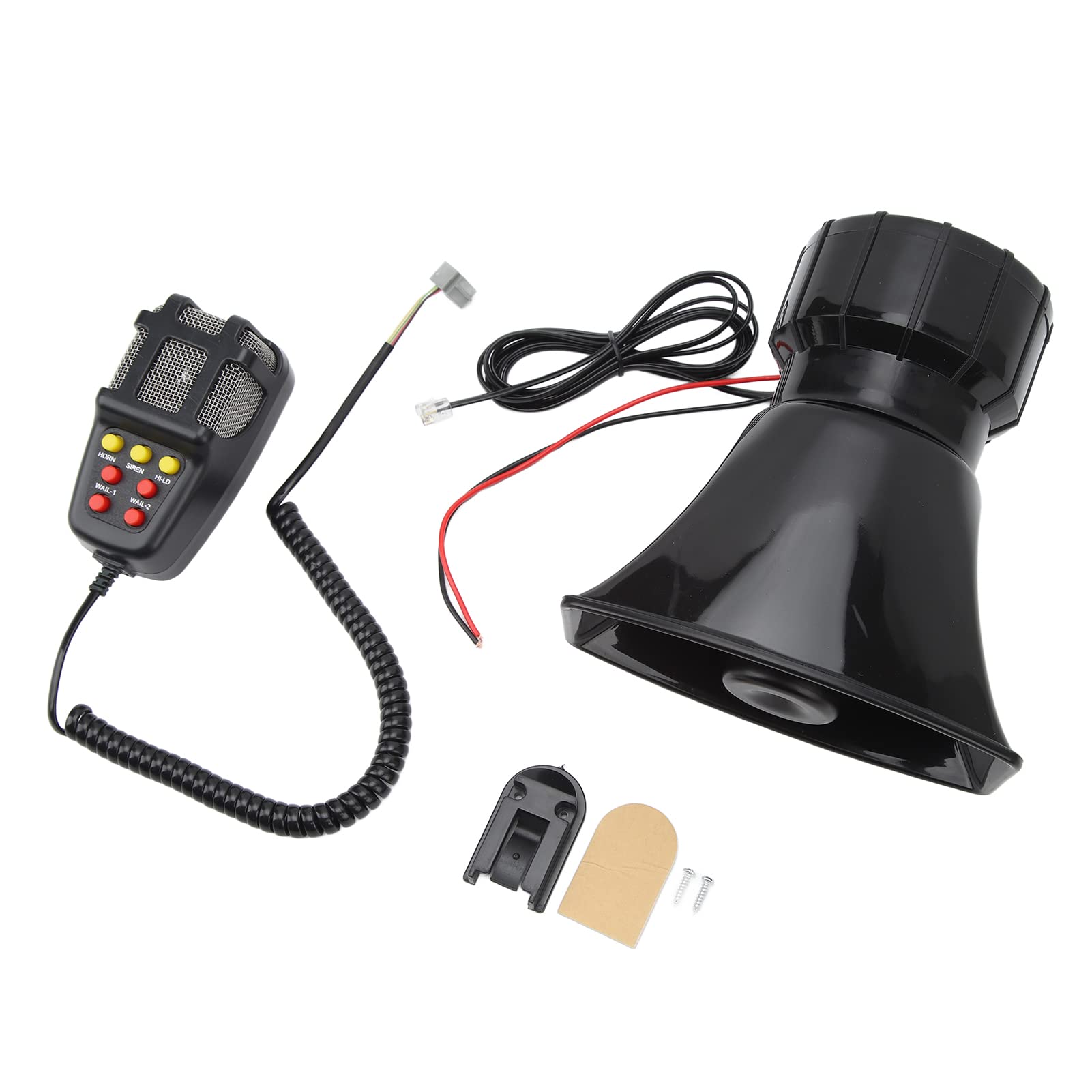 Multi Funktionaler 12 -V -Auto Sirenenhorn mit 7 Alarmanlagen und Aufnahmefunktion Klares Lautsprechersystem für Fahrzeuge Trucks Lastwagen Boote Autos Multi Funktionaler 12 -V -Auto Sirenenhorn mit 7 Alarmanlagen und Aufnahmefunktion Klares Lautsprechersystem für Fahrzeuge Trucks Lastwagen Boote Autos von Akozon