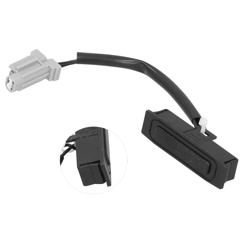 Akozon Heckklappen-Entriegelungsschalter, Drucktaste, Manuell, Schwarz, für Qashqai J10/J10+2 2006-2013 und Note 2005-2012, OEM 90602-JD00B von Akozon