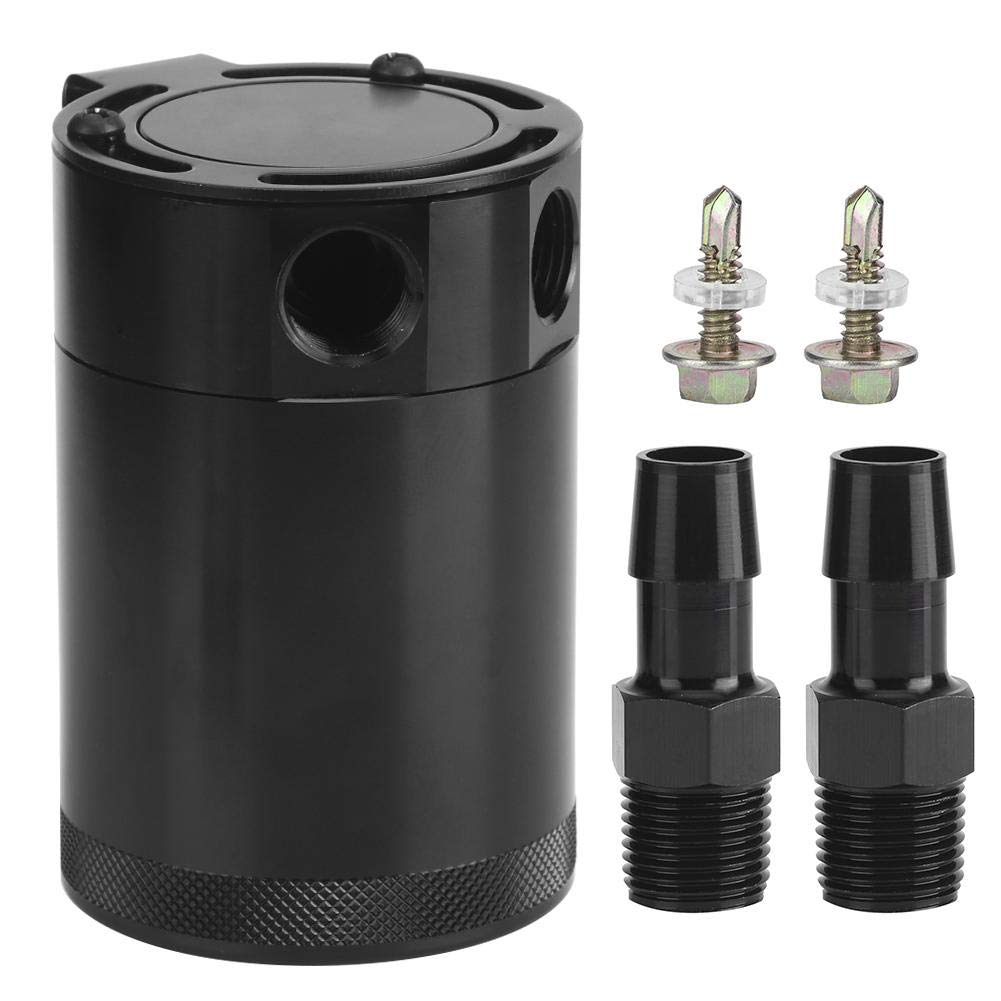 Ölfangdose, Akozon Racing Universal 2-Port-Ölfangdose Luftlegierungs-Aluminium-Luft-Ölabscheider Verhindern Sie Öllecks Ölfangdose, Akozon Racing Universal 2-Port-Ölfangdose Luftlegierungs-Aluminium-Luft-Ölabscheider Verhindern Sie Öllecks von Akozon