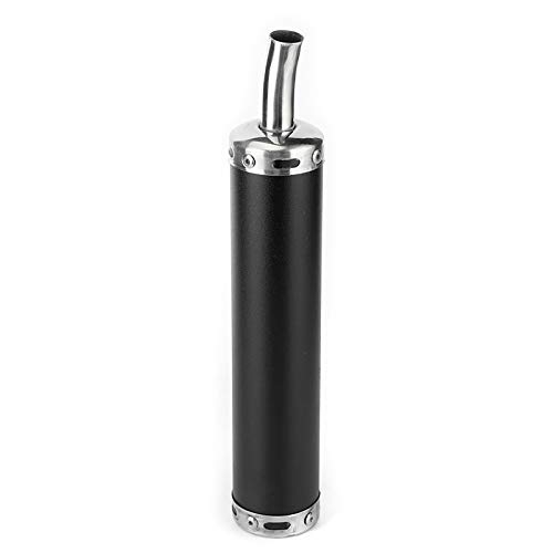 Reduzierstück Auspuff 20, Edelstahl-Auspuffschalldämpfer 20 Mm / 0,8 Zoll Modifizierte Teile für 2-Takt-Motorräder (Schwarz) von Akozon
