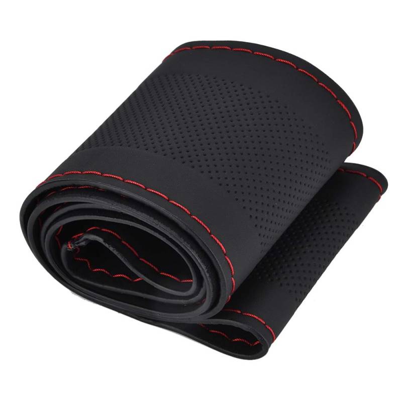 Reminnbor Mikrofaser Leder Viskose Universal Auto Anti-Rutsch-Top Original Leder Lenkradabdeckung Shell von Akozon