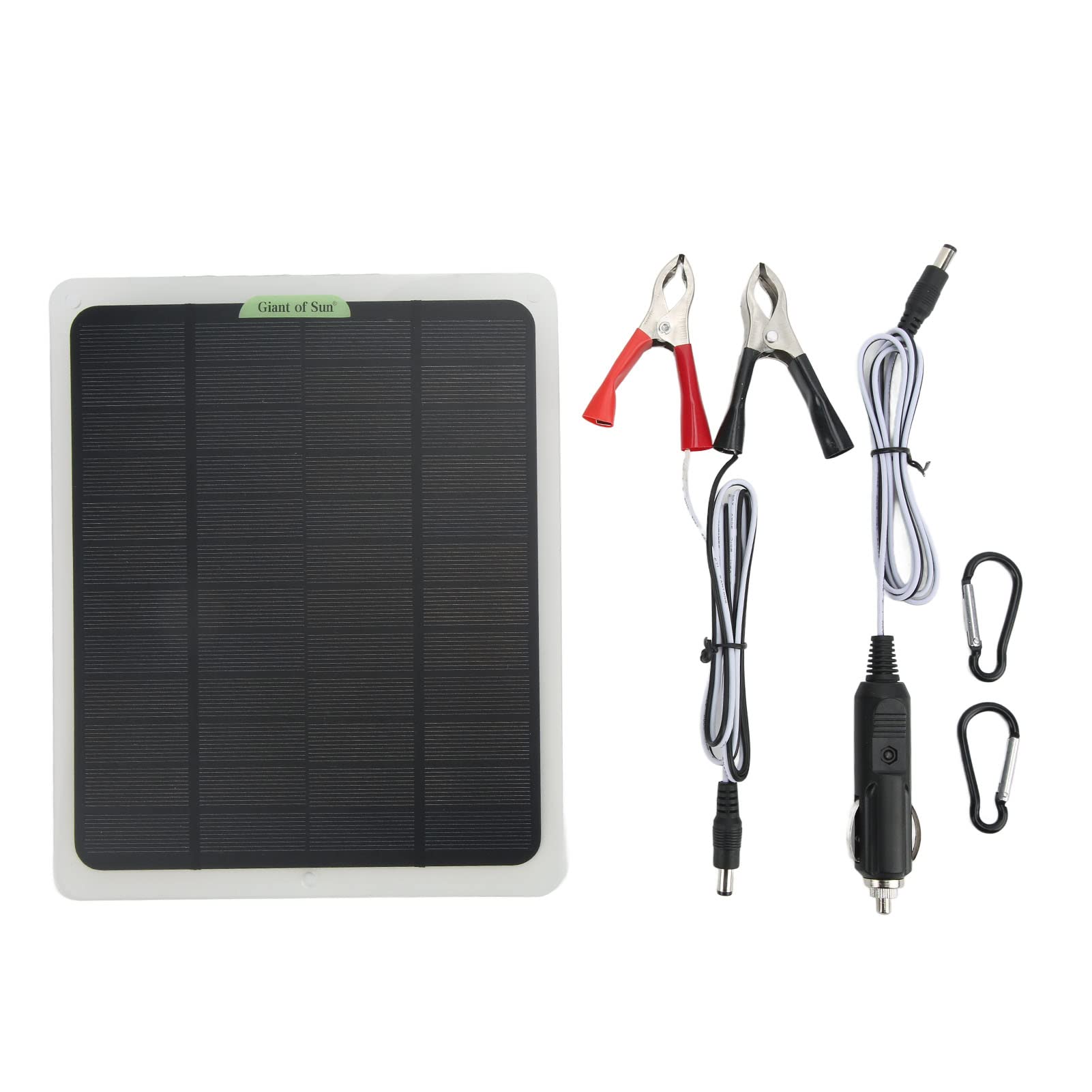Solar-Ladegerät, 12 V Tragbares Solarpanel-Ladegerät-Kit 20 W Monokristalliner Dual-USB-Ausgang Batterie-Warter für Wohnmobil, Auto, Boot von Akozon