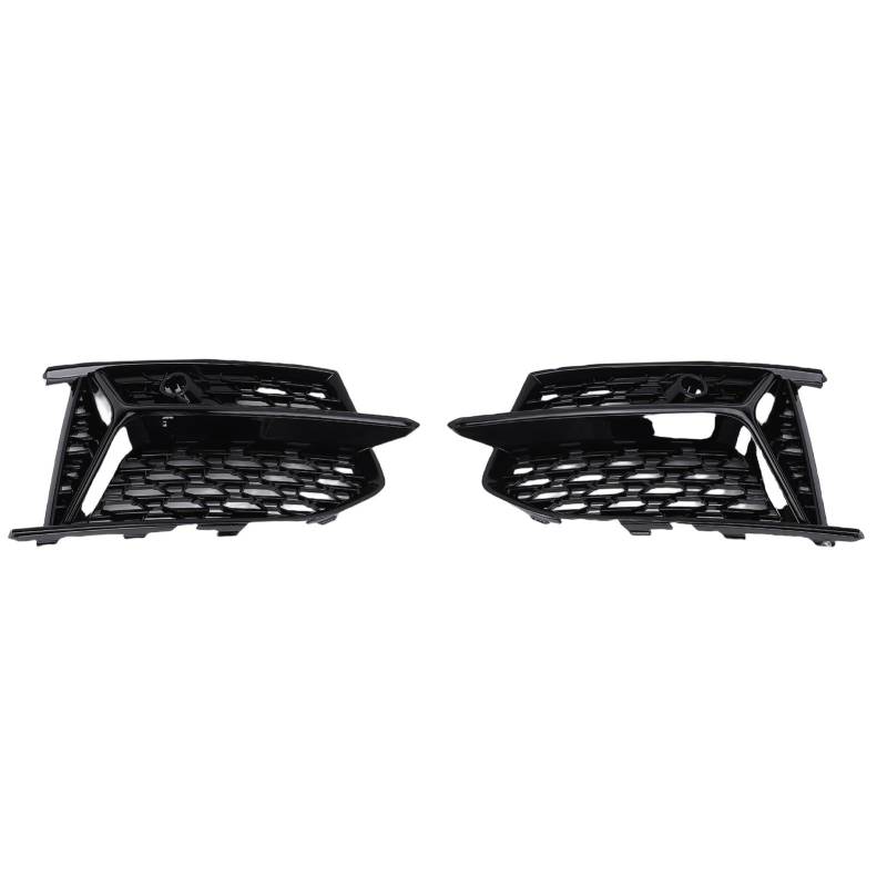 Vordere Stoßfänger Nebel Light Kühlergrill Deckung Ersatz Sporty Premium Look für S6 C8 2018-2025 (BLACK) von Akozon
