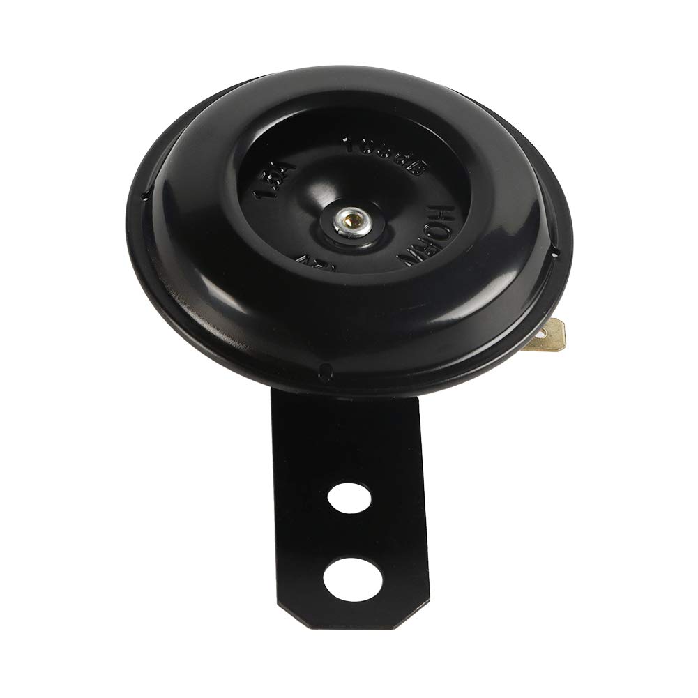 hupe für vespa lx50 + 105 db runde Motorradlautsprecher-Kit, 12 V 1,5 A Universal wasserdichte Autohupen Lautsprecher schwarz Roller Moped Dirt Bike ATV hupe für vespa lx50 + 105 db runde Motorradlautsprecher-Kit, 12 V 1,5 A Universal wasserdichte Autohupen Lautsprecher schwarz Roller Moped Dirt Bike ATV von Akozon