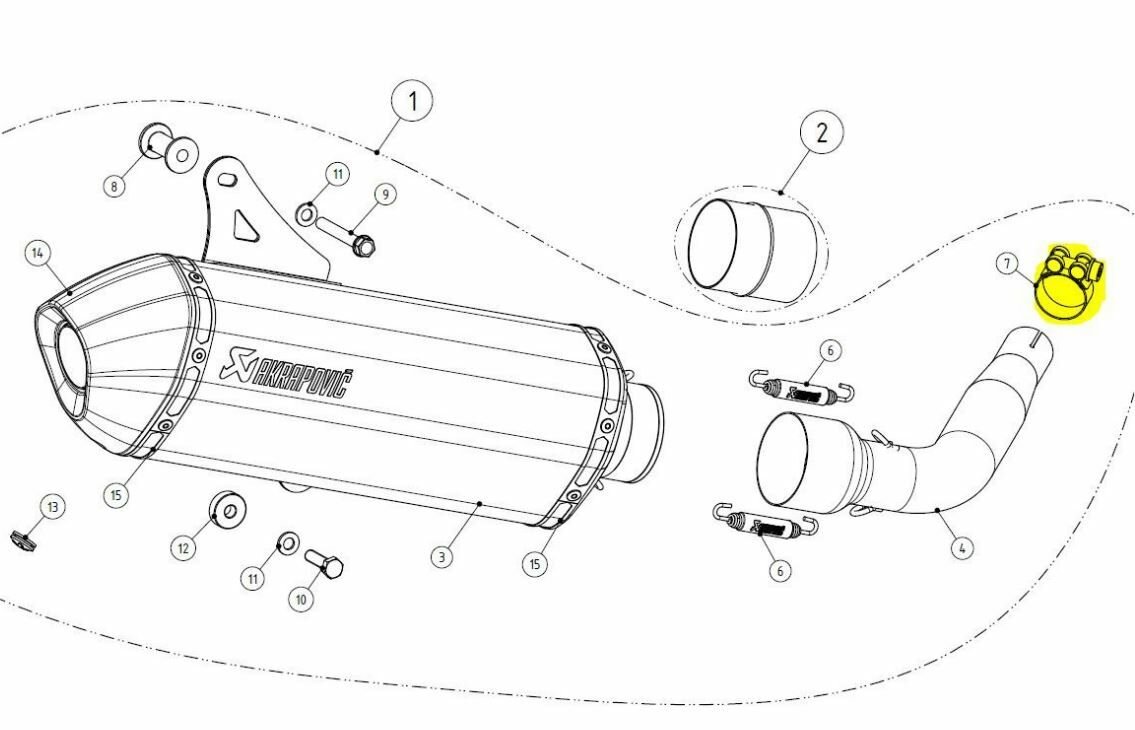 Akrapovic Auspuffanlage Klemme Edelstahl von Akrapovic