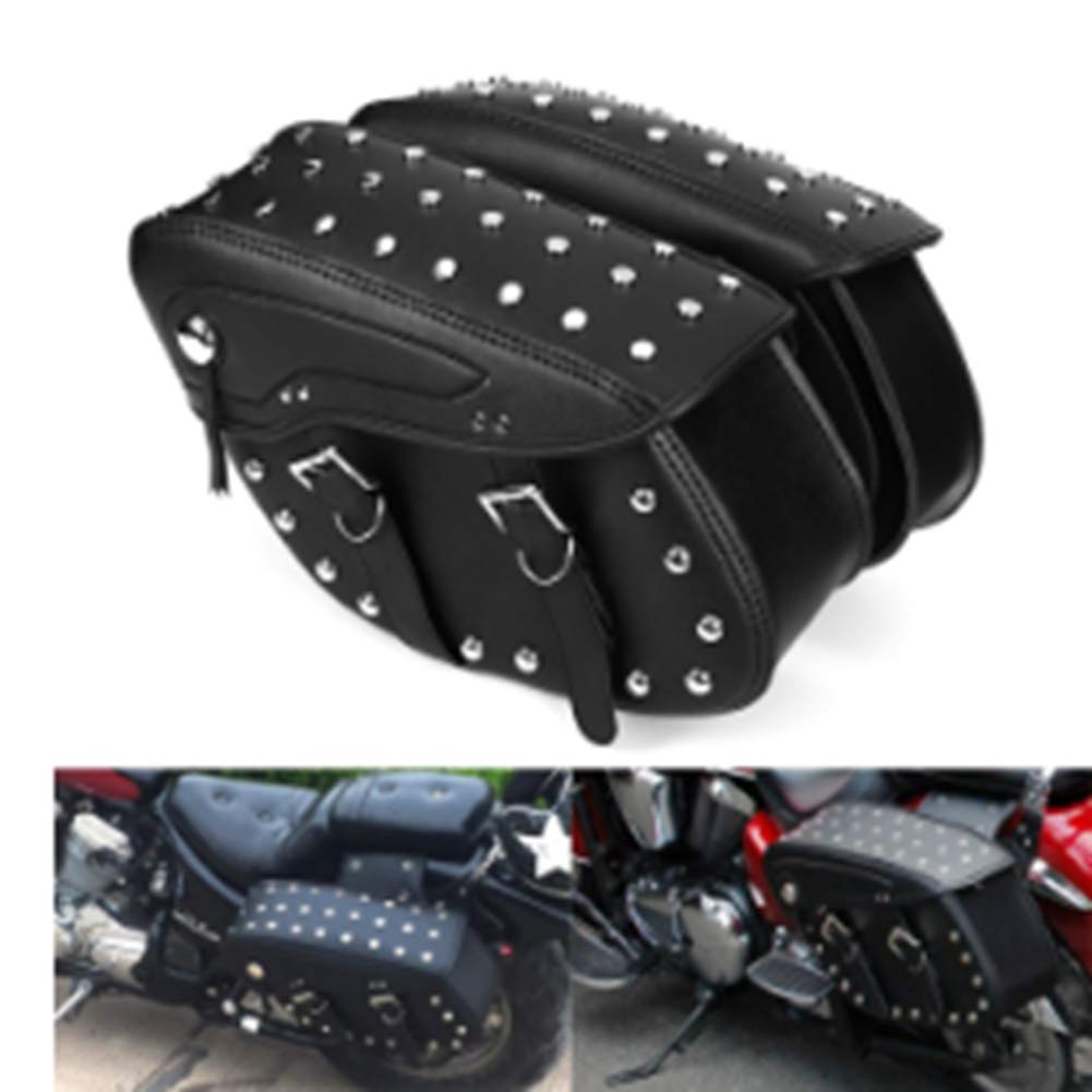 Alamor Motorrad PU Leder Satteltaschen Seitentasche für Harley Sportster 1200XL 883 von Alamor