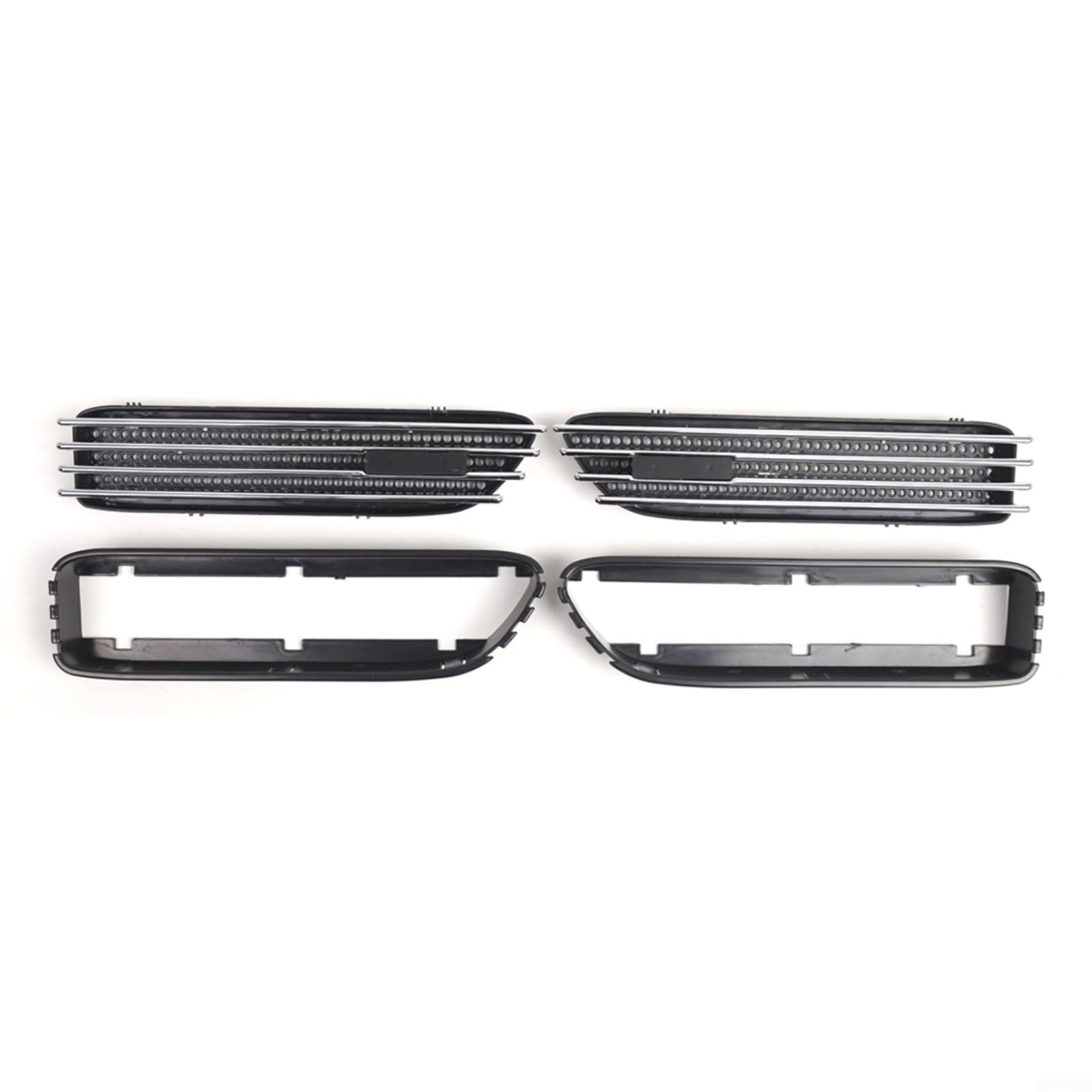 Alanmoship Silber-schwarzes Seitengrill-Schutzblech-Entlüftungsgitter, kompatibel mit BMW E46 für M3 2001–2006, ABS-Material, Luftauslass-Ersatzteile Alanmoship Silber-schwarzes Seitengrill-Schutzblech-Entlüftungsgitter, kompatibel mit BMW E46 für M3 2001–2006, ABS-Material, Luftauslass-Ersatzteile von Alanmoship