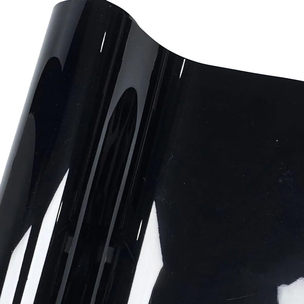 Schwarze glänzende Vinylfolie, 300 cm, flexibles PET-Material mit Blaseninstallation für DIY-Projekte und Autofolien (30 x 100) von Alanmoship