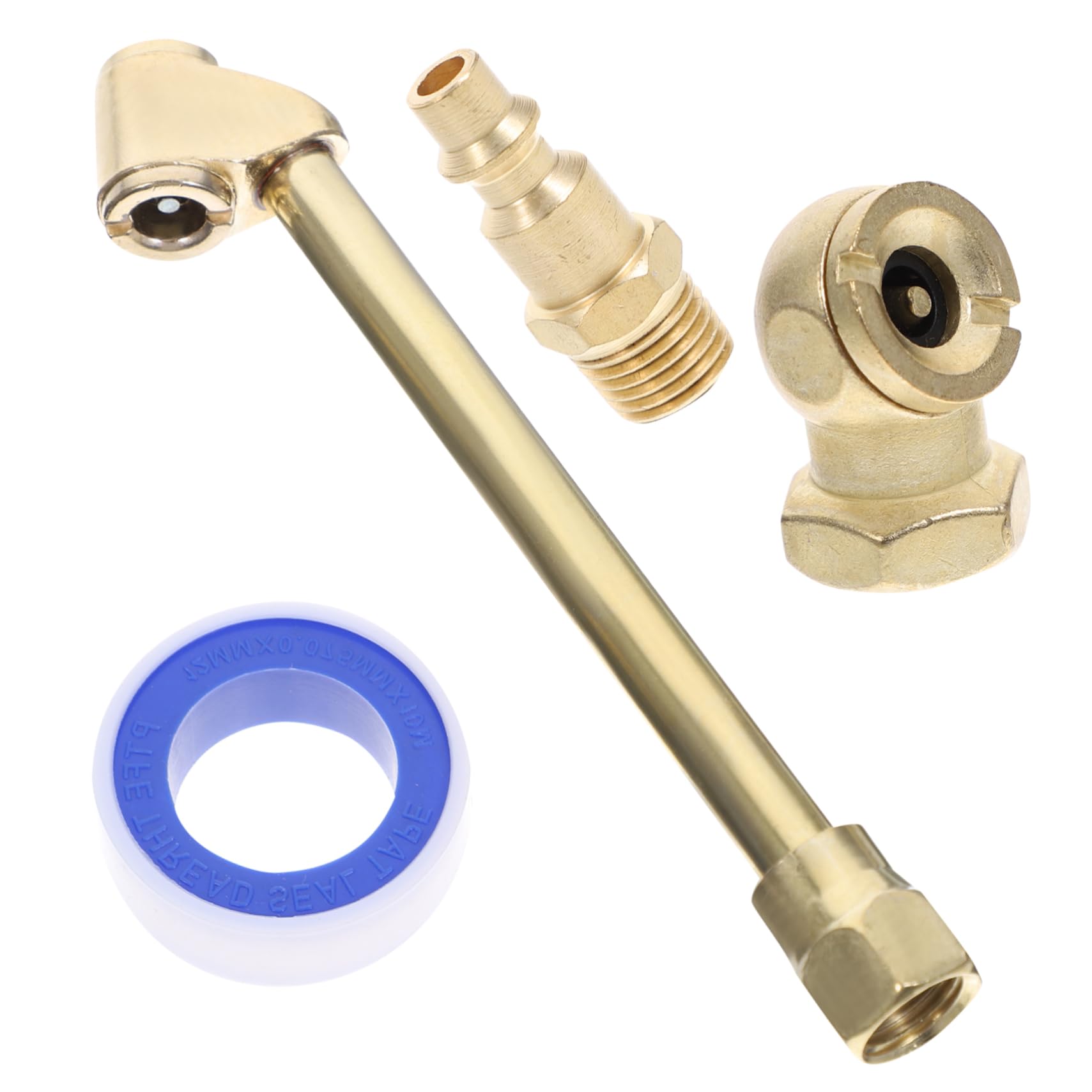 Alasum 1Satz Hochleistungs Messing Luft Chuck Set Npt mit Reifenventilen und Dichtungsband für Luftkompressor und Reifenfüllung Langlebig und Korrosionsbeständig Alasum 1Satz Hochleistungs Messing Luft Chuck Set Npt mit Reifenventilen und Dichtungsband für Luftkompressor und Reifenfüllung Langlebig und Korrosionsbeständig von Alasum