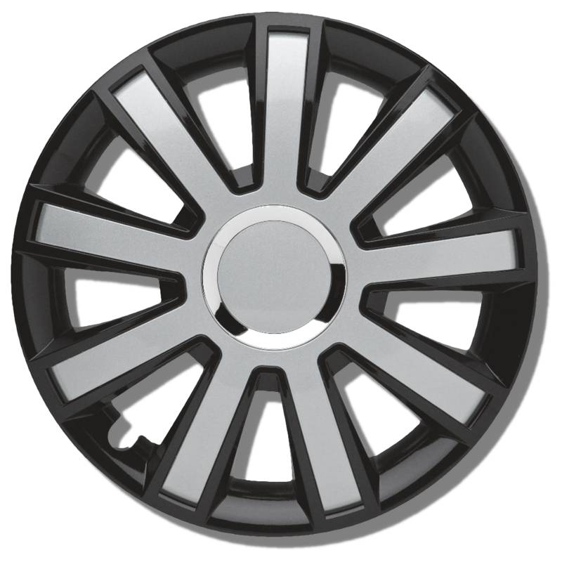 Albrecht 16 Zoll Radkappen schwarz/Silber für Stahlfelgen - Flash Radzierblenden aus hochwertigem Kunststoff - Langlebige Radblenden in originaler Albrecht Verpackung - Made in EU von Albrecht Auto-Zubehör