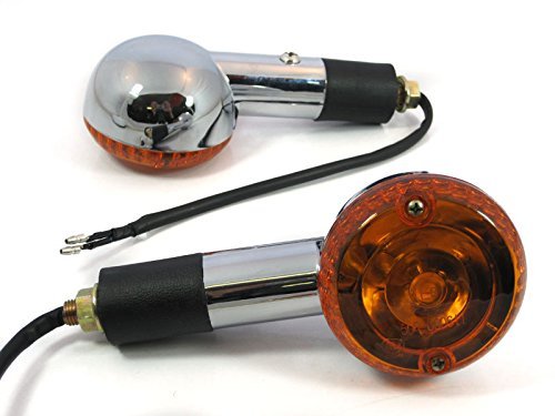 homologiert Chrom Blinker Motorrad - groß - E-markiert mit Orange Gläser - passt für die meisten macht und Modelle von Alchemy Parts