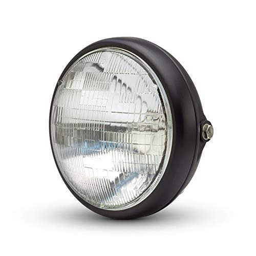 Motorrad 7.7" Scheinwerfer Mattschwarz 12V 55W für Cafe Racer & Scrambler - Schale Motorrad 7.7" Scheinwerfer Mattschwarz 12V 55W für Cafe Racer & Scrambler - Schale von Alchemy Parts