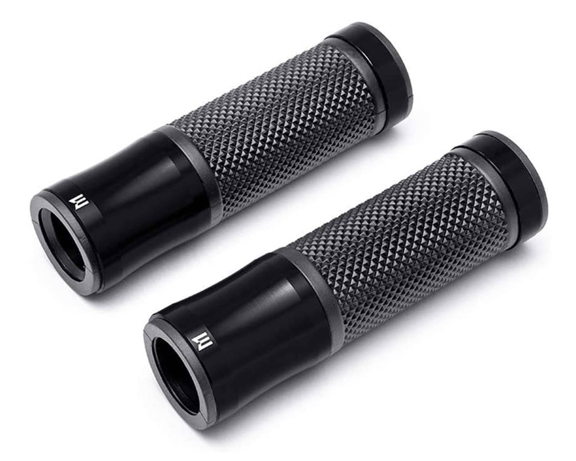 Schwarz Motorrad Griffe Aluminium & Gummi für Alle 22mm 7/8" Lenker Schwarz Motorrad Griffe Aluminium & Gummi für Alle 22mm 7/8" Lenker von Alchemy Parts