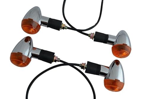 Alchemy Parts Blinker Motorrad - Homologated - 2 Paar Chrom Klassisch Stil Kugel Retro Alchemy Parts Blinker Motorrad - Homologated - 2 Paar Chrom Klassisch Stil Kugel Retro von Alchemy Parts