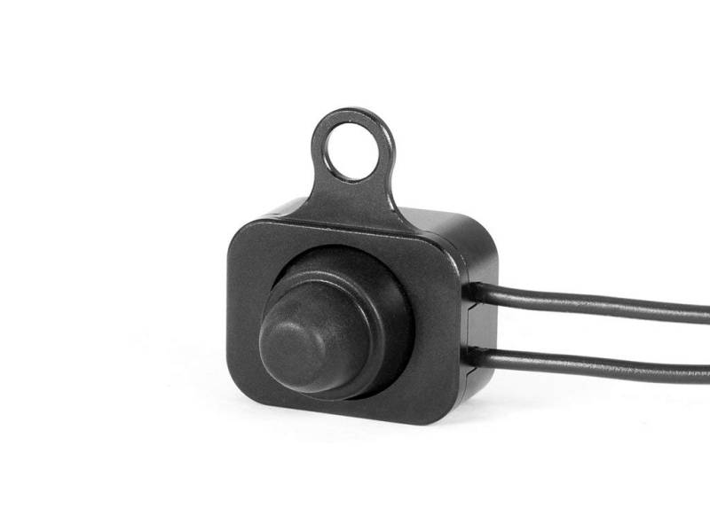 Alchemy Parts Motorrad Hilfslicht Schalter für Scheinwerfer Nebelscheinwerfer - Drucktaste, EIN-AUS, Schwarz, Aluminium, IP65, 1 stück von Alchemy Parts