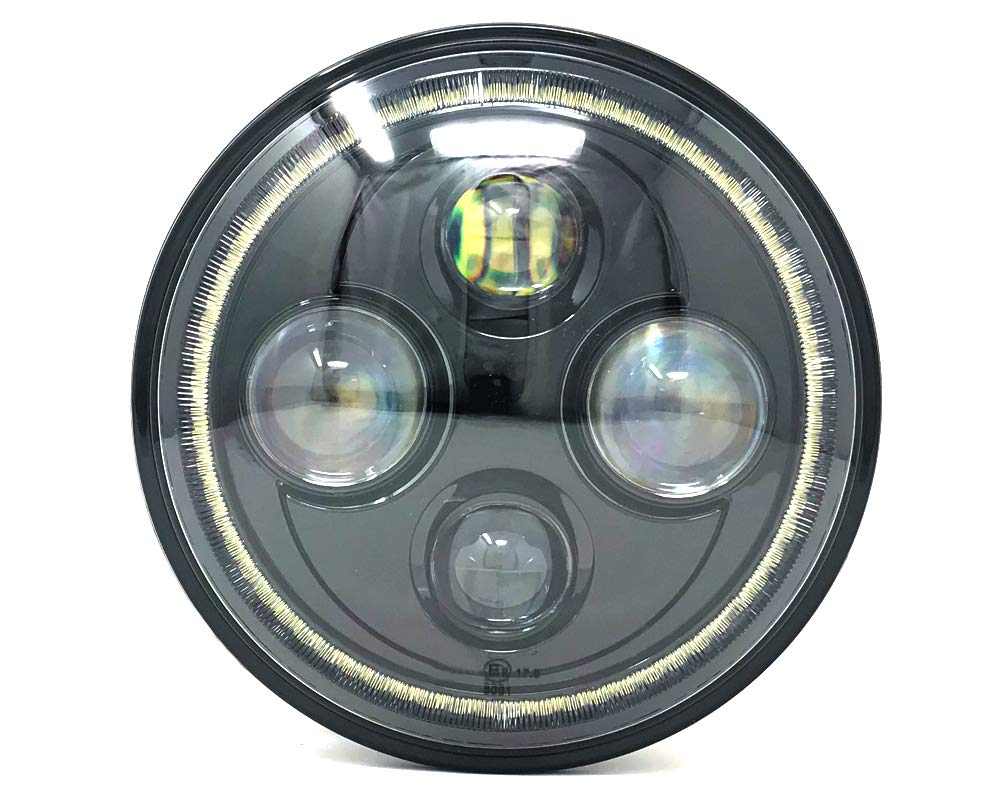 Alchemy Parts Motorrad Projektor LED Scheinwerfer Einsatz 7 Zoll mit Halo Ring Licht Surround Homologiert Alchemy Parts Motorrad Projektor LED Scheinwerfer Einsatz 7 Zoll mit Halo Ring Licht Surround Homologiert von Alchemy Parts
